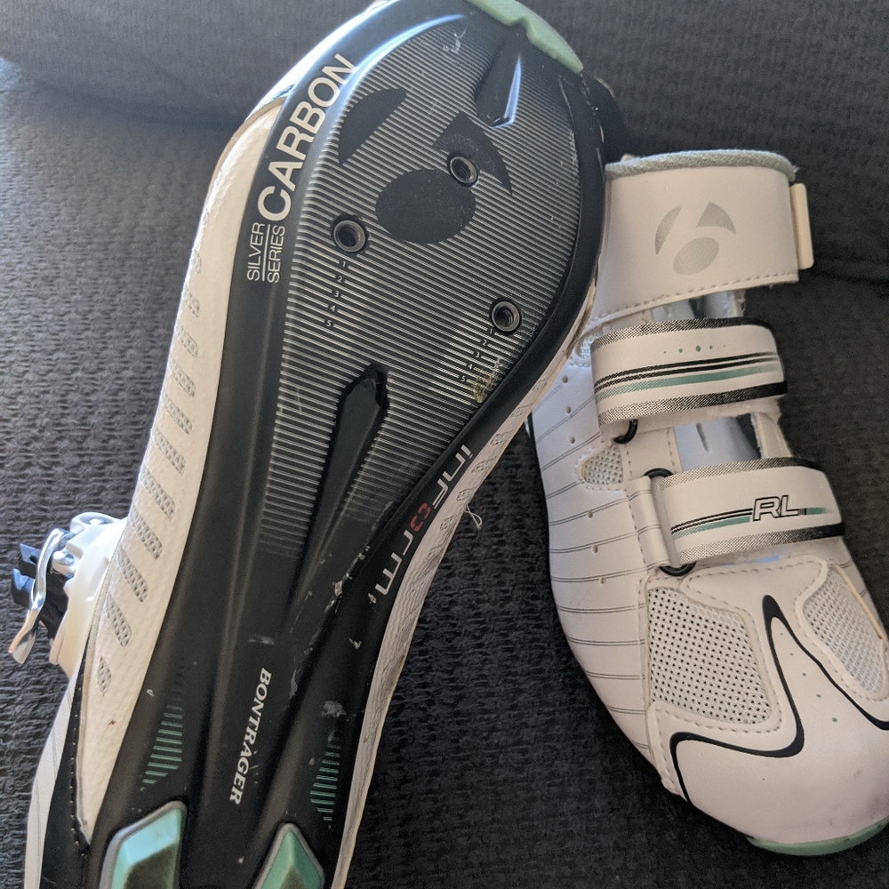 Women's carbon sole road bike shoes